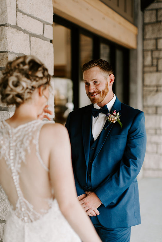 Groom sees his bride for the first time