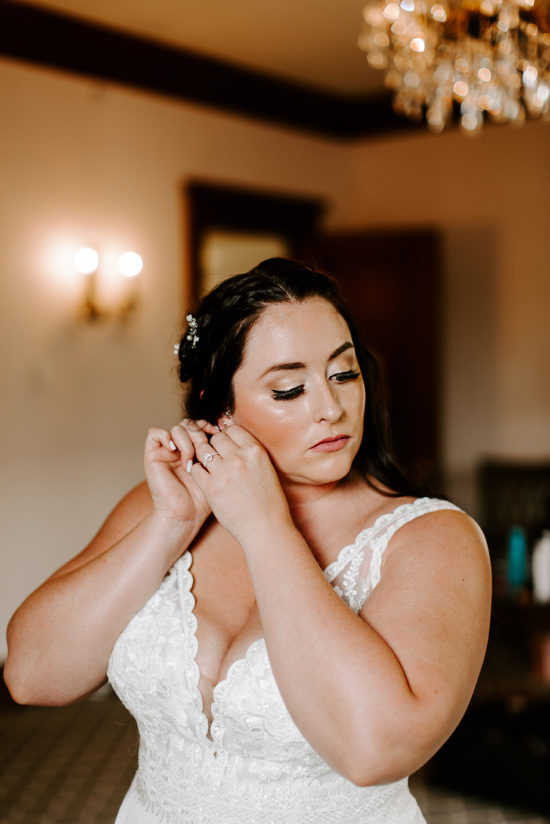 Bride gets ready on her wedding day