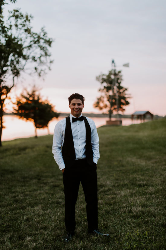 The groom by the lake
