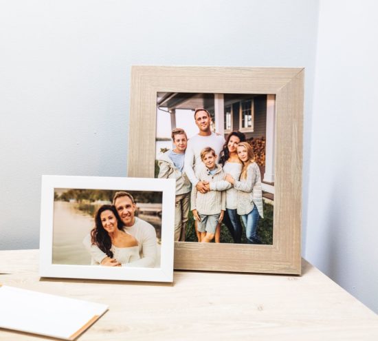 Photos in frames for Christmas gifts